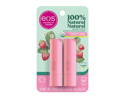 EOS 100 % naturels et biologiques Baumes labiaux, Sorbet à la Fraise - 8.0 G