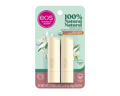 EOS 100 % naturels et biologiques Baumes labiaux, Gousse de vanille - 8.0 G