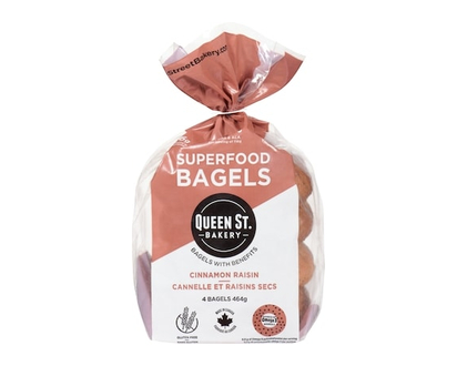 Queen St. Bakery Cinnamon Raisin Superfood Bagels - 464.0 G