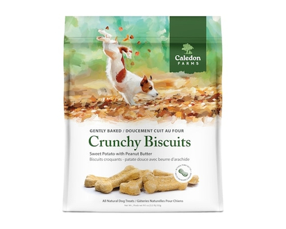 Caledon Farms Crunchy Biscuits Dog Treats, Sweet Potato with Peanut Butter - 550.0 G