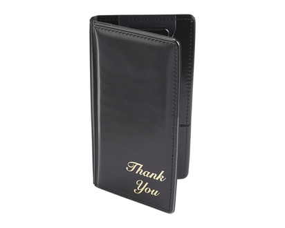 5x9 Guest Check Presenter, Black Padded - 6.0 EA