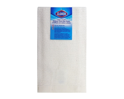 Clorox 3 Pack Ribbed Terry Bar Mop Set White - 3.0 EA
