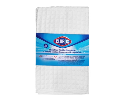 Clorox 2 Pack Microfiber Deep Waffle Dishcloth White - 2.0 EA