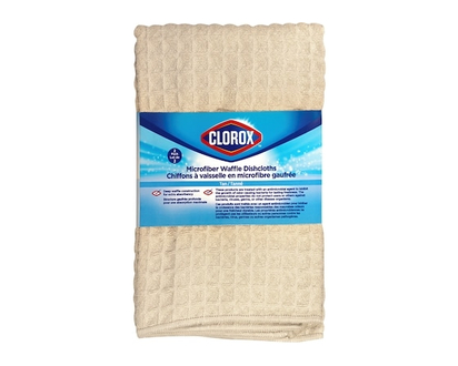 Clorox 2 Pack Microfiber Deep Waffle Dishcloth Tan - 2.0 EA