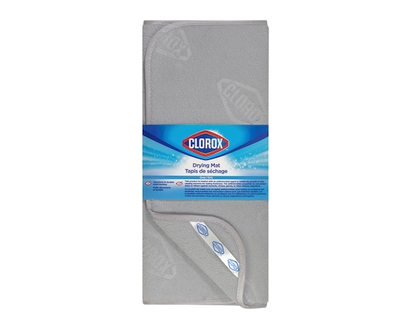 Clorox Embossed Drying Mat With Mesh Backing Gray - 1.0 EA