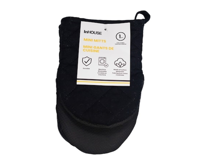 InHouse 2 Pack Mini Mitts Black - 2.0 EA