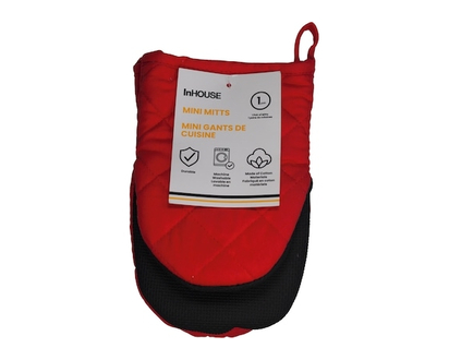 InHouse 2 Pack Mini Mitts Red - 2.0 EA