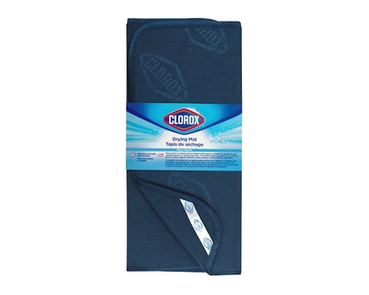 Clorox Embossed Drying Mat With Mesh Backing Navy - 1.0 EA