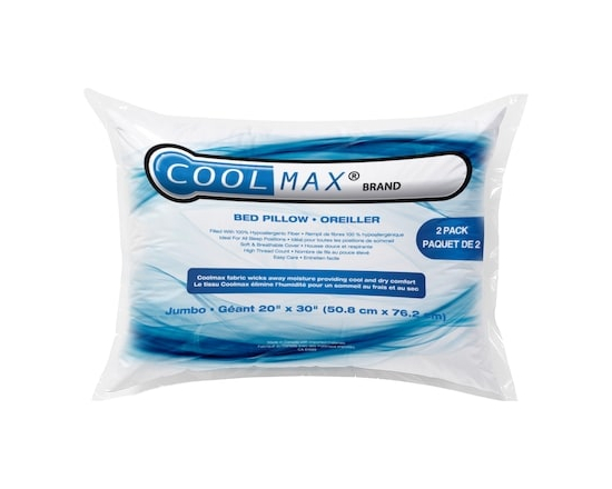 Cool Max Bed Pillow, 2-Pack - 1.0 EA