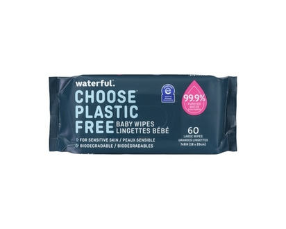 Waterful. Choose Plastic Free Baby Wipes - 60.0 EA