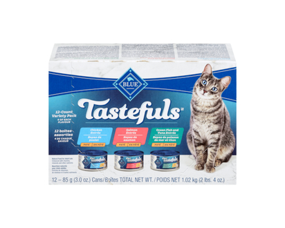 Blue Buffalo Natural Food For Adults Cats Patà© 12-Count Variety Pack - 1.02 KG