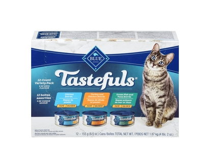 Blue Buffalo Tastefuls Natural Food For Adult Cats Patà© 12-Count Variety Pack - 2.18 KG