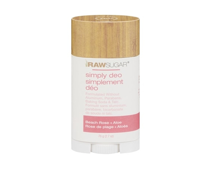 Raw Sugar Simplement déo rose de plage + aloès - 76.0 G