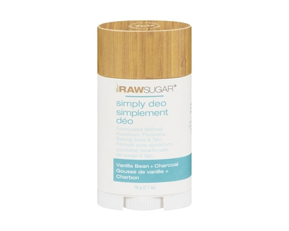 Raw Sugar Simply Deo Vanilla Bean + Charcoal - 76.0 G