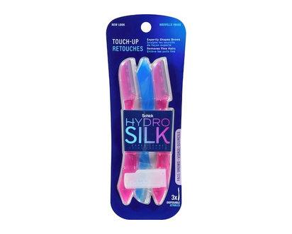 Schick Hydro Silk Touch-Up Exfoliating Eyebrow Shaper & Facial Razor - 3 EA