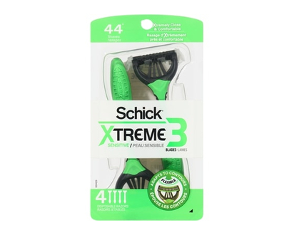 Schick Xtreme3 Sensitive 3 Blade Disposable Razors for Men - 4.0 EA