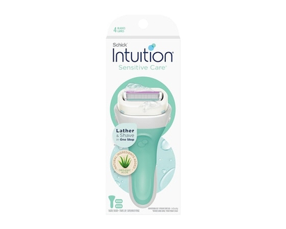 Schick Intuition Sensitive Care Women's Razor With Aloe, 1 Handle And 2 Refills - 1.0 EA