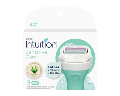 Schick Cartouches de lames Schick Intuition Naturals Sensitive Care avec vitamine E et aloès, 3u - 3.0 EA