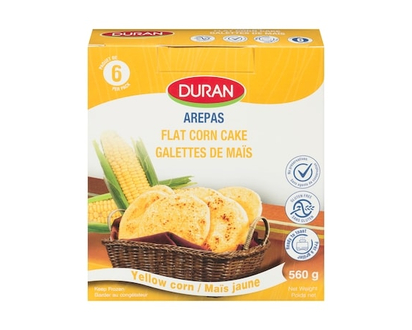 Duran Flat Corn Cake Arepas Yellow Corn - 560.0 G