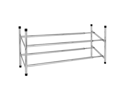 2-Tier Chrome Plated Shoe Rack - 1.0 EA