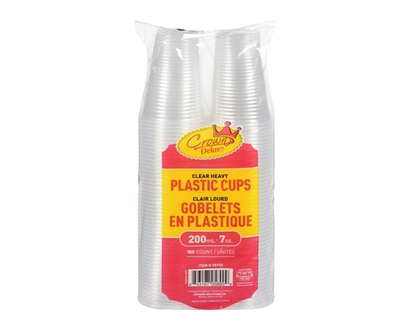 Crown Kosher Clear Heavy 200 Ml Plastic Cups - 1.0 EA
