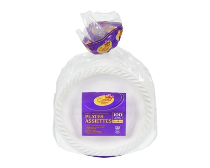 Crown Prince Assiettes plastique blanc - 1.0 EA