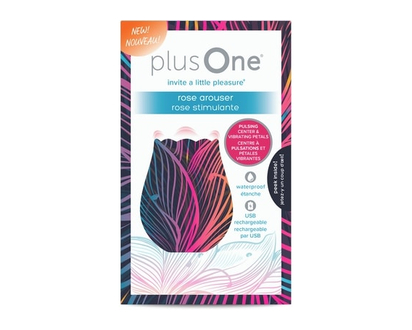 Plus One plusOne Rose Vibrator for Women - Clitoral Stimulator Made of Body-Safe Silicone, Waterproof, USB Rechargeable & 10 Pulsing Settings - 1 EA