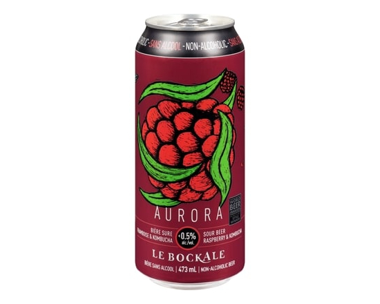 Bière sans alcool aurora bière sure framboise & kombucha - 473.0 ML