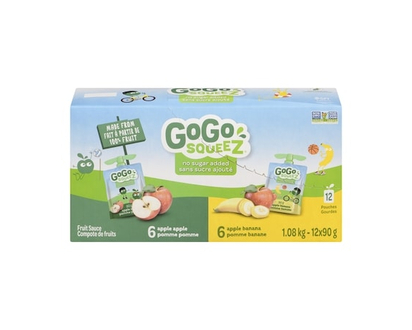 GoGo Squeez Compote de Fruits 12 Gourdes x (1.08 kg) - 90.0 G