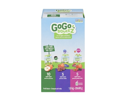 GoGo squeez Fruit Sauce, Variety Pack (Apple, Grape, Berry) - 90.0 G
