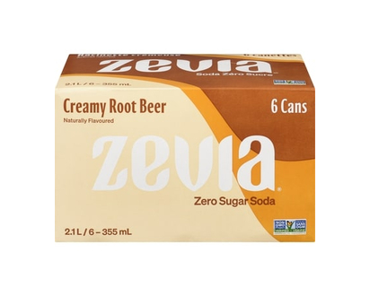 Zevia Zero Sugar Soda, Creamy Root Beer - 355.0 ML