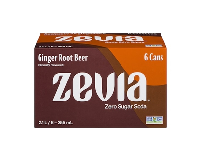 Zevia Zero Sugar Soda, Ginger Root Beer - 335.0 ML