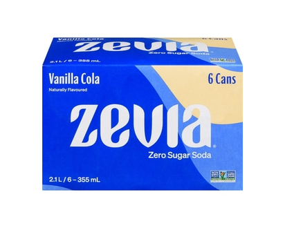Zevia Zero Sugar Soda, Vanilla Cola - 355.0 ML