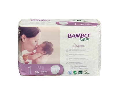 Bamboo Nature Dream Diapers 1 2-4 Kg - 1.0 EA