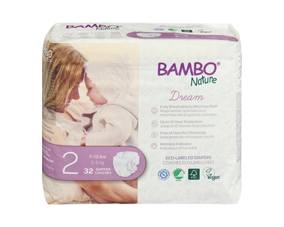 Bamboo Nature Dream Diapers 2 3-6 Kg - 1.0 EA