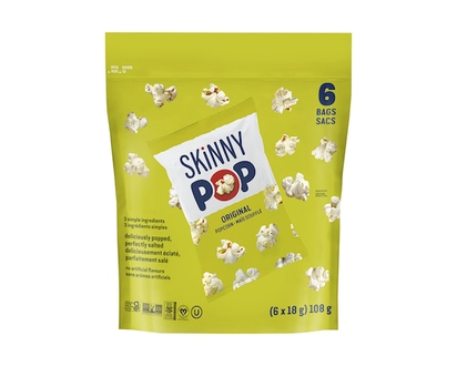 SkinnyPop Popcorn Pack Pure Popped Perfection Popcorn 6 Bags - 108.0 G