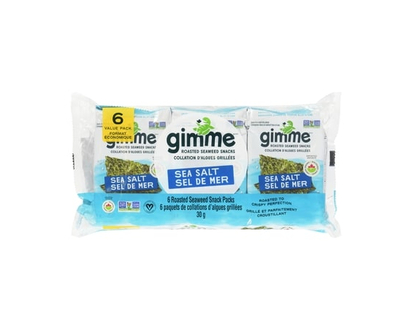 Gimme Organic Go Snack Roasted Seaweed, Sea Salt - 30.0 G