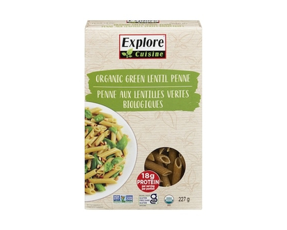 Explore Cuisine Penne Green Lentil Organic - 227.0 G