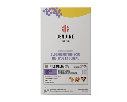 Genuine Tea Elderberry Hibiscus Organic Herbal Tea - 1.0 EA