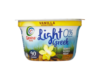 Gevina Kosher Greek Yogurt, Light Vanilla 0% - 142.0 G