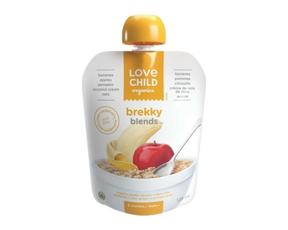 Love Child Brekky Blends Bananas, Apples, Pumpkin + Cardamom Puree - 128 ML