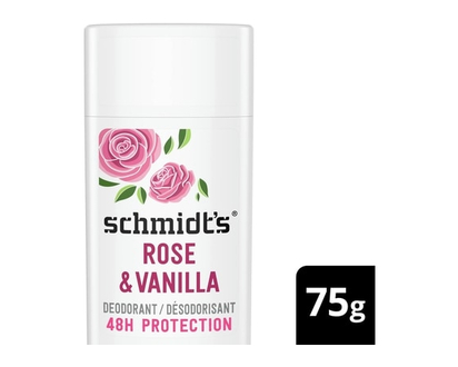 Schmidts Schmidt's  Natural Origin Deodorant 48 Hour Protection Rose & Vanilla Deodorant for Men and Women 75 g - 75 G