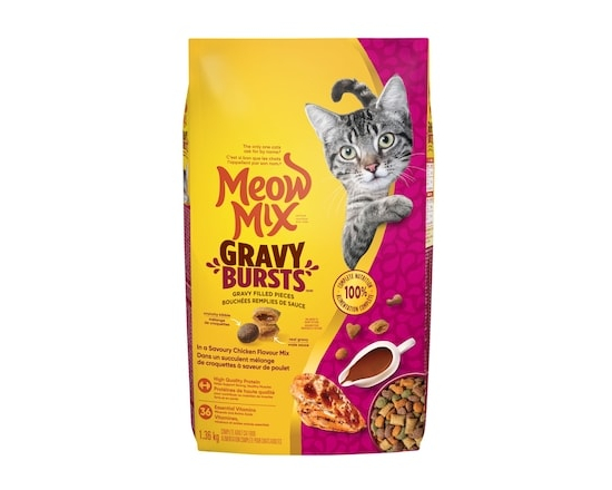 Gravy Bursts Complete Adult Cat Food in a Savoury Chicken Flavour Mix - 1360.0 G