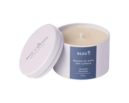 Bleu Lavande Bougie soya et lavande - 1 CHA