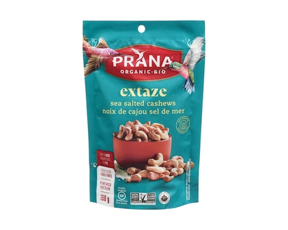 Prana Cajous au sel de mer biologiques Extaze - 150.0 G