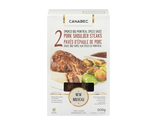 Pavés d'épaule de porc sauce bbq fumée aux épices de montréal - 500.0 G