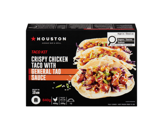 Houston Avenue Bar & Grill Kit à taco taco au poulet croustillant sauce general tao - 840.0 G