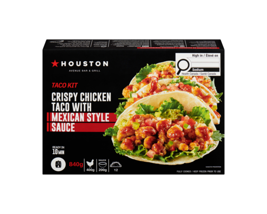 Houston Avenue Bar & Grill Kit à taco taco au poulet croustillant sauce style mexicaine - 840.0 G