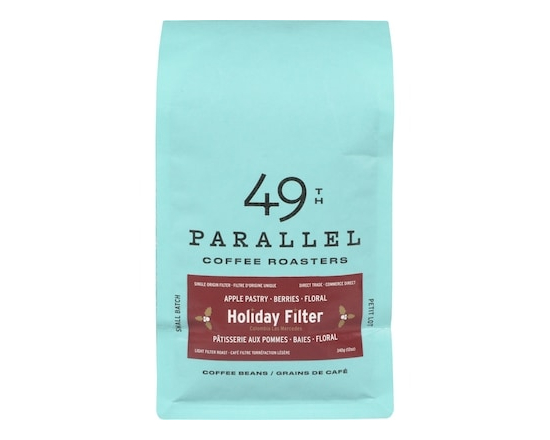 49th Parallel Coffee Beans Holiday Filter Light Filter Roast - 340.0 G