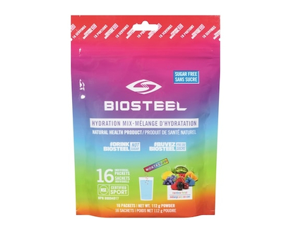 Biosteel Natural Health Product Hydration Mix Powder Rainbow Twist Sugar Free 16S - 112.0 G